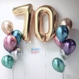 40'' Helium Balloon With Chrome Balloon Bundle Set