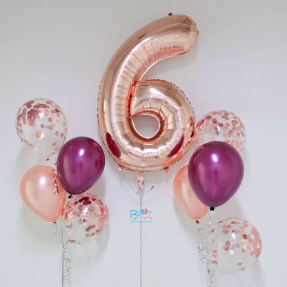 40'' Number Balloon Bundle Set - Birthday Package