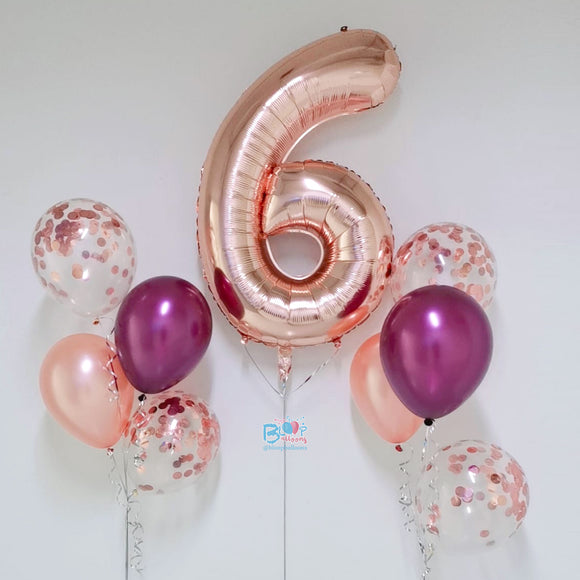40'' Number Balloon Bundle Set - Birthday Package