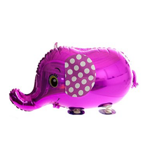 Walking Pet Animal Balloon - Pink Elephant