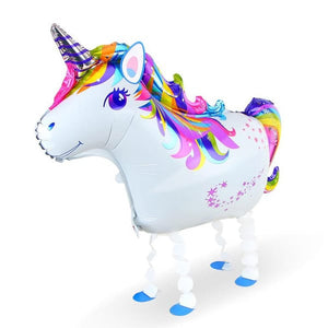 Walking Pet Animal Balloon - Rainbow Unicorn