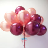 Individual 12'' Helium Metallic Latex Balloon
