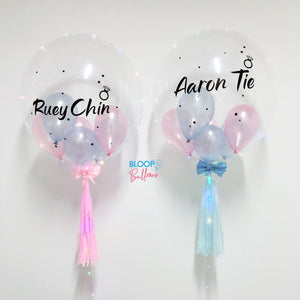 Wedding Couple 24'' Customised Led Bubble Balloon 