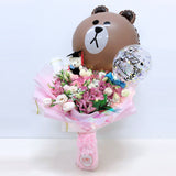 [LARGE+ BOUQUET] 5'' Led Personalised Balloon with Foil Balloon Flower Bouquet bloop-balloons.myshopify.com