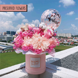 Personalised Balloon Preserved Flower Bloom Box