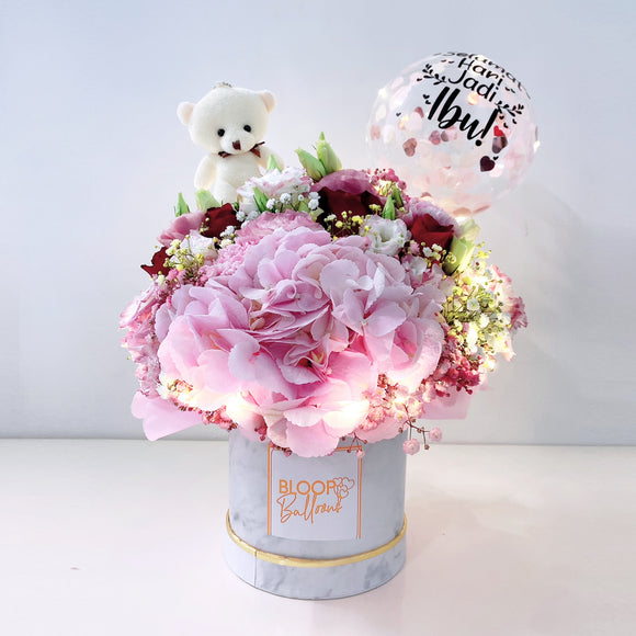 5'' Personalised Balloon Led Premium Flower Box 