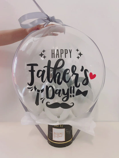 Father's Day Balloon Float Up Surprise (Cash Money) - 24'' Personalised Balloon with 8 Mini Balloons